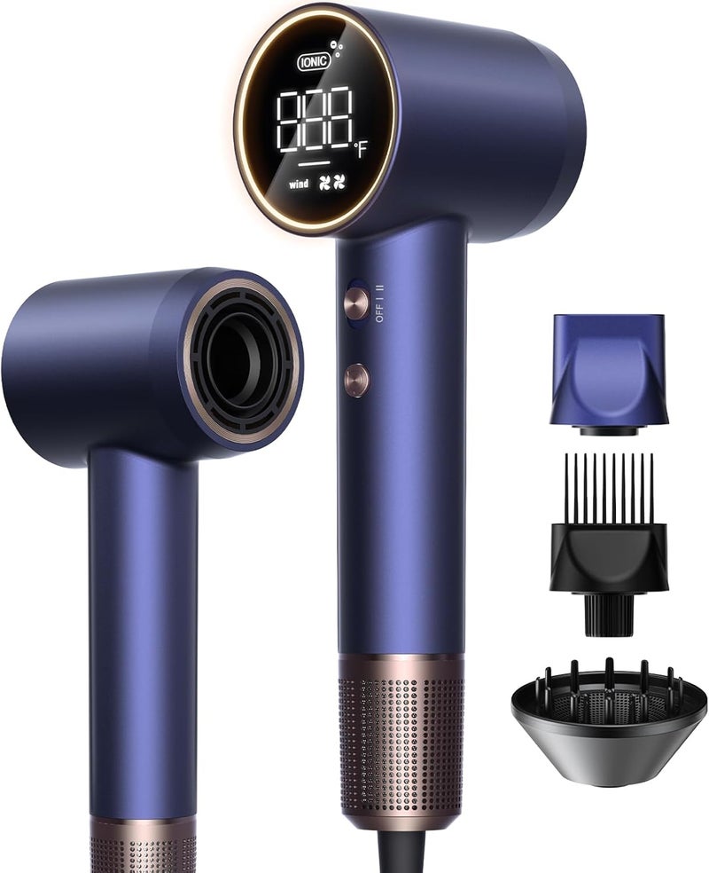 Alloom High-Speed Hair Dryer Pro | Trusted by Pro Stylists, Heat Damage Protection & 600 Million Ions Blow Dryer for Hair Care Beyond Salon, Fast Drying & Low Noise, Hairdryer with Diffuser, Nozzle, Comb - Image 1